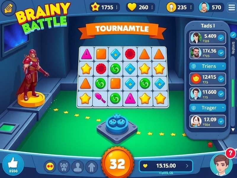 Brainy Battle social features showing friend interactions